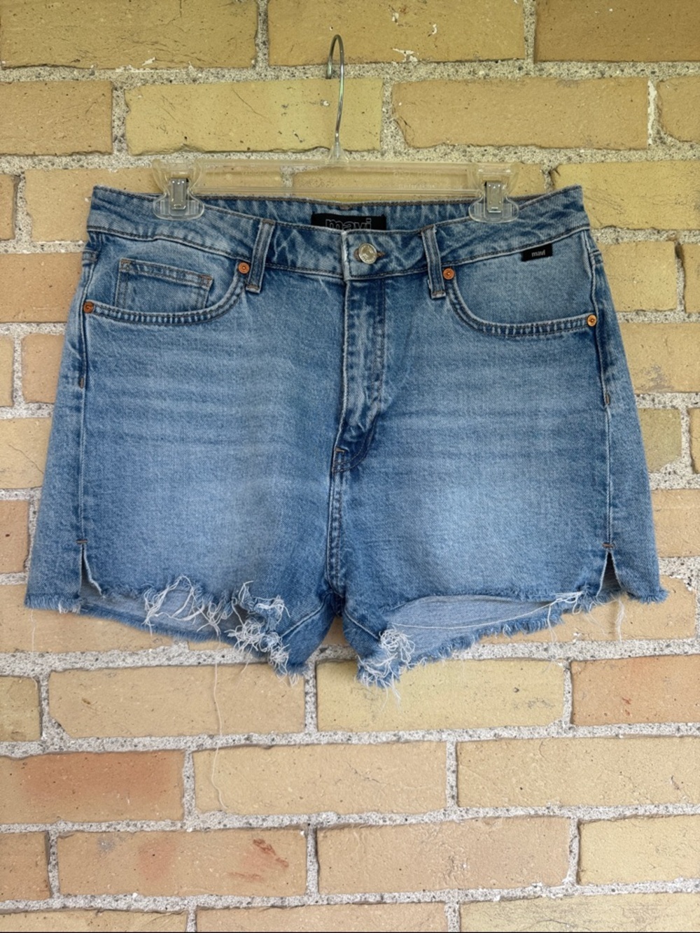 Mavi Heidi Faded Blue Denim Cutoff Shorts